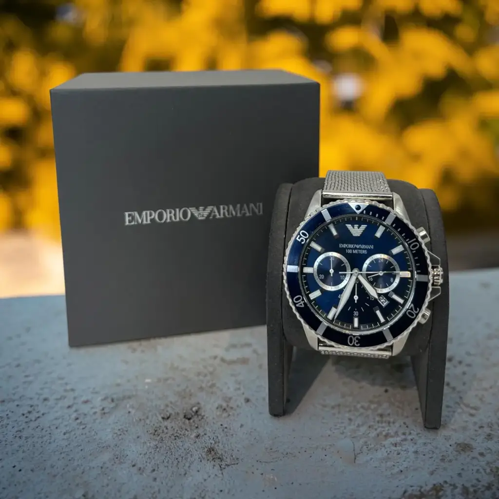 Emporio Armani- Ar11587 Chronograph Stainless Steel Mesh Watch
