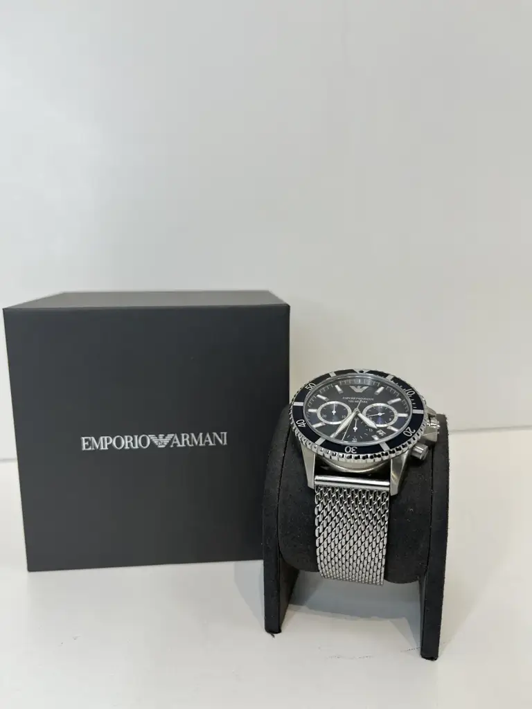 Emporio Armani- Ar11587 Chronograph Stainless Steel Mesh Watch - View 2