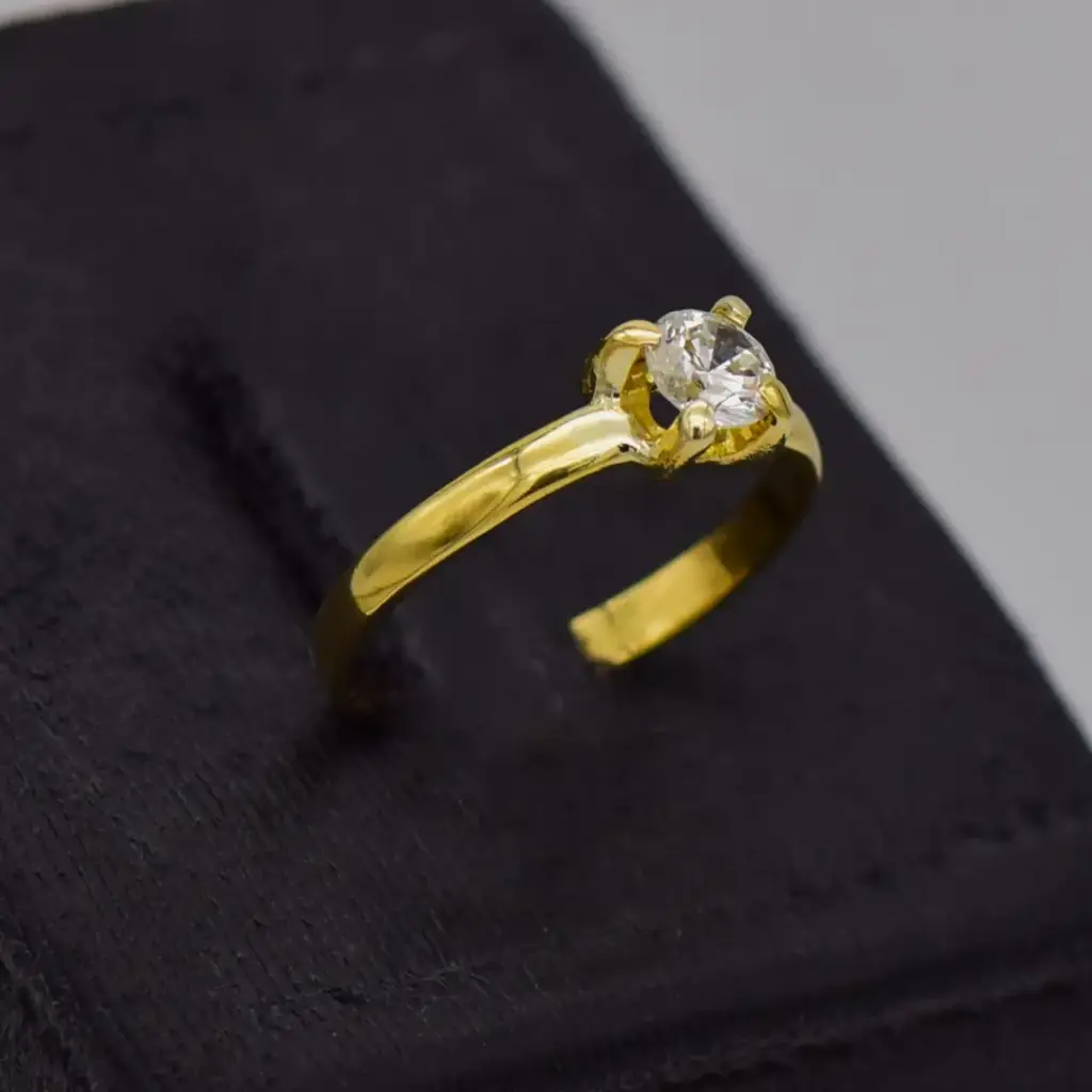 17ct Yellow Gold Engagement Ring - View 2