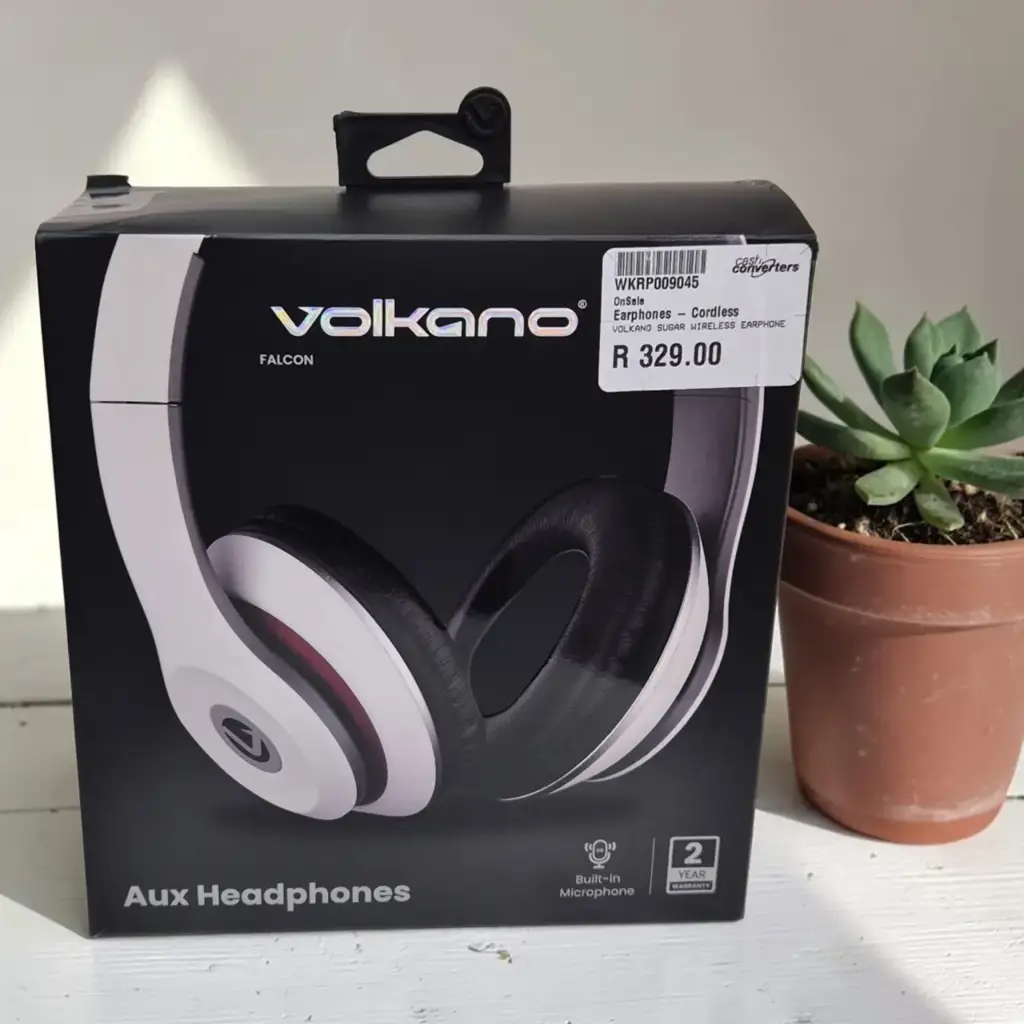 Volkano Falcon Series Headphones With Mic - White