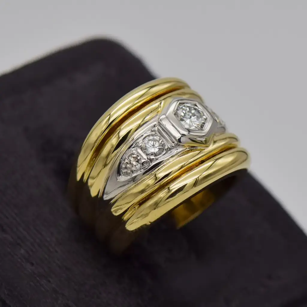 9ct Yellow Gold Dress Ring - View 2