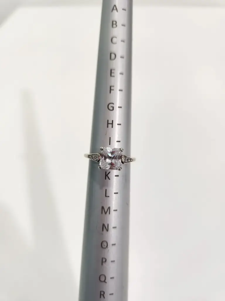 Sterling Silver Cubic Zirconia Bridal Ring - View 2