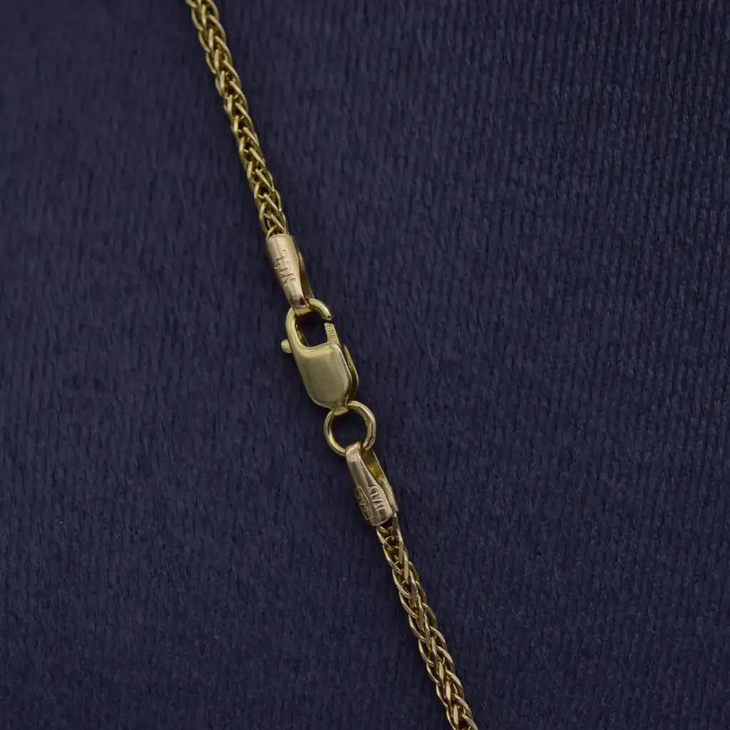 14ct Yellow Gold Chain & Pendant - View 3