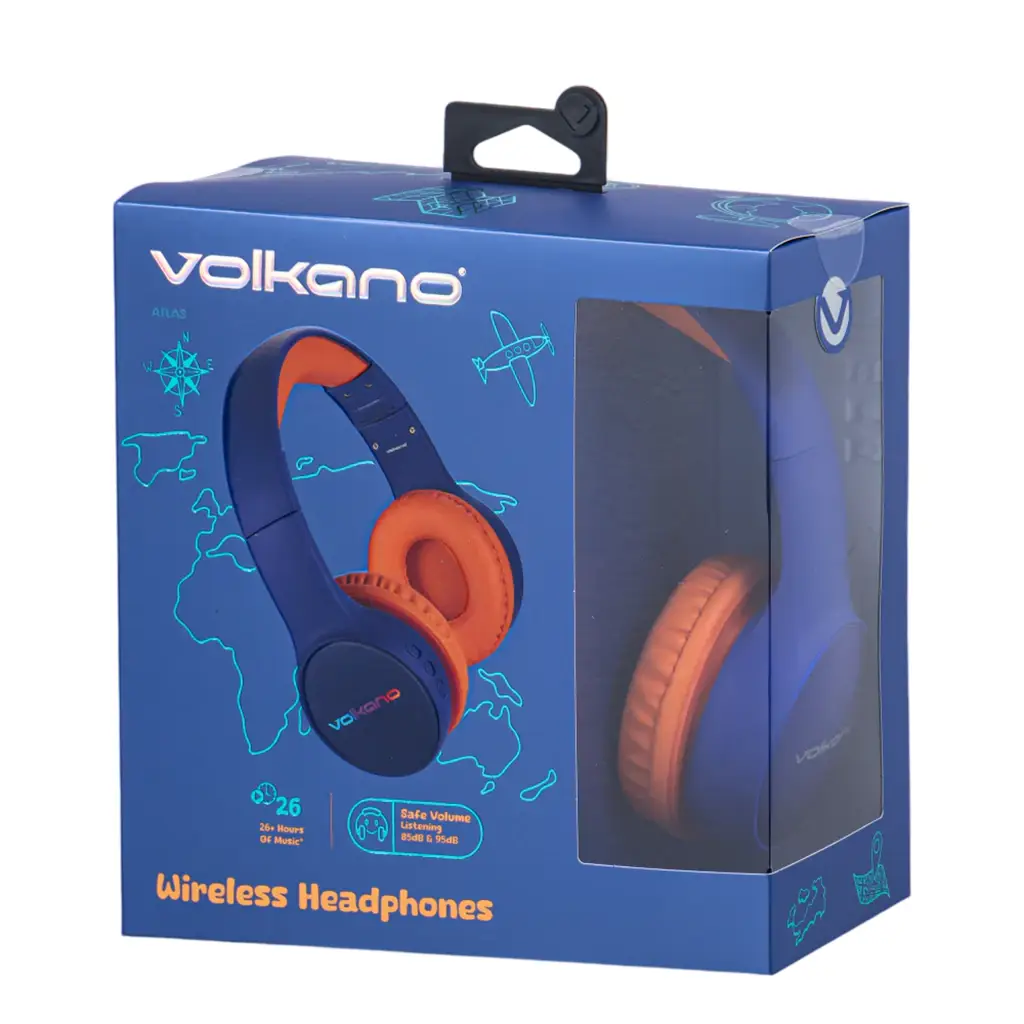 Volkano Atlas Bluetooth Headphones - Blue - View 2