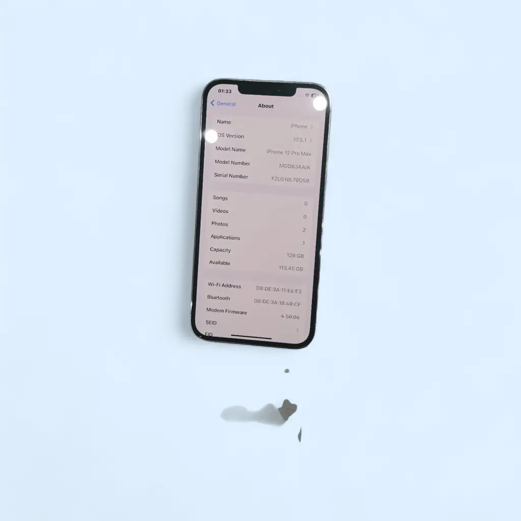 Iphone 12 Pro Max Silver 128Gb Mobile Phone