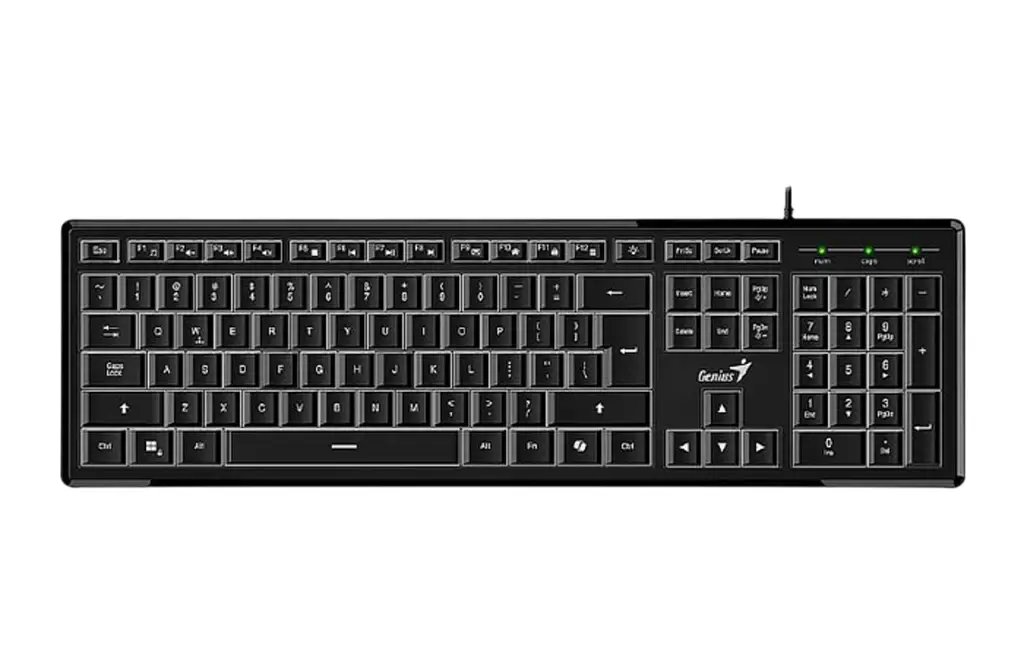 Genius Slimstar 820 Llluminated Slim Copilot Ai Keyboard