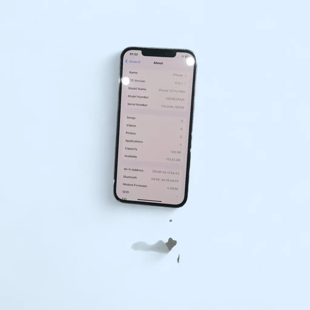 Iphone 12 Pro Max Silver 128Gb Mobile Phone - View 2