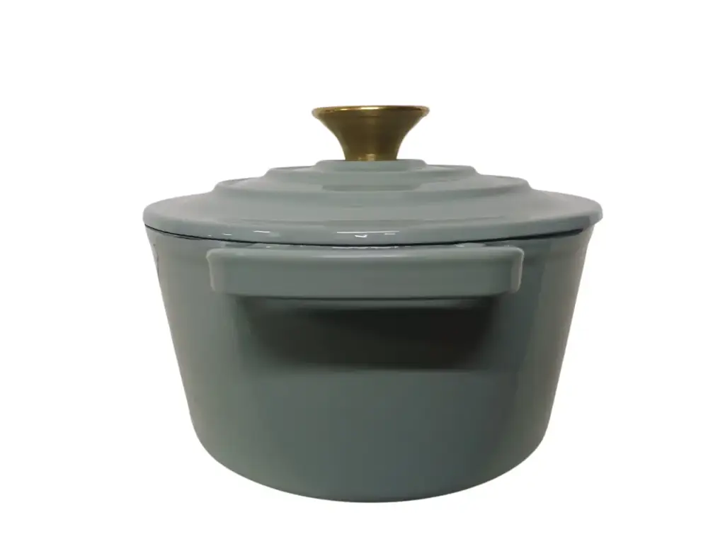 Sage Green Cast Iron Saucepan (19Cm) - View 2