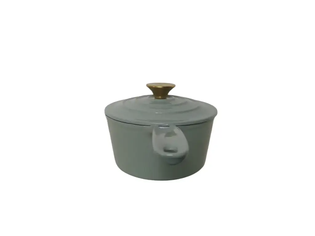 Sage Green Cast Iron Saucepan (19Cm) - View 4