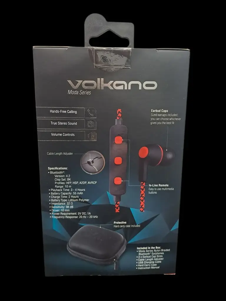 Volkano Moda Series Nylon Braided Bluetooth Earphones - View 3