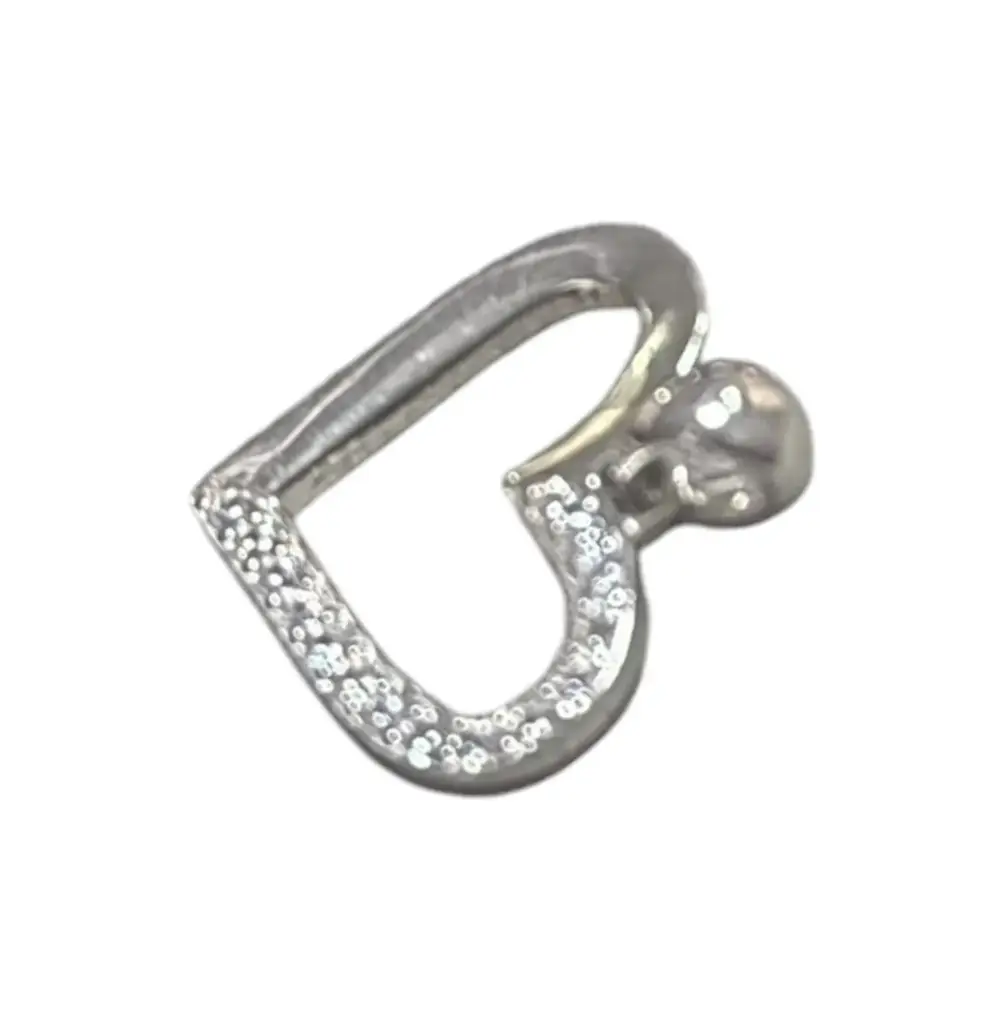 925 Sterling Silver Heart Pendant - View 2
