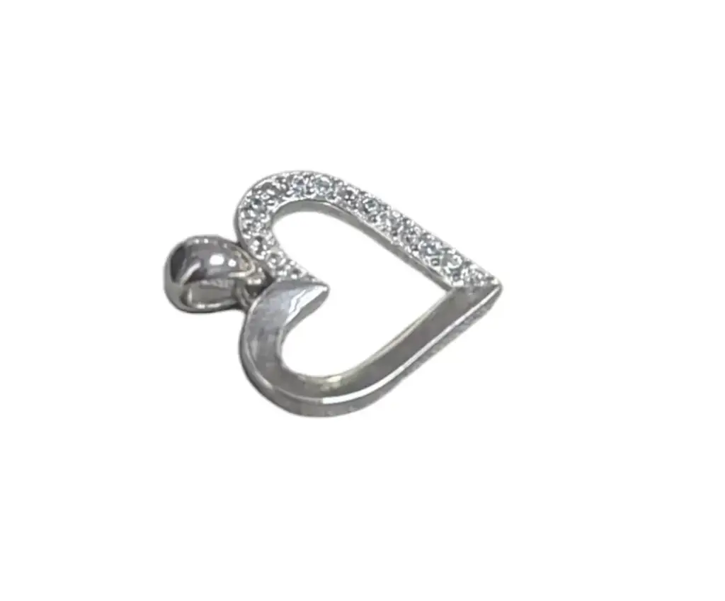 925 Sterling Silver Heart Pendant - View 3