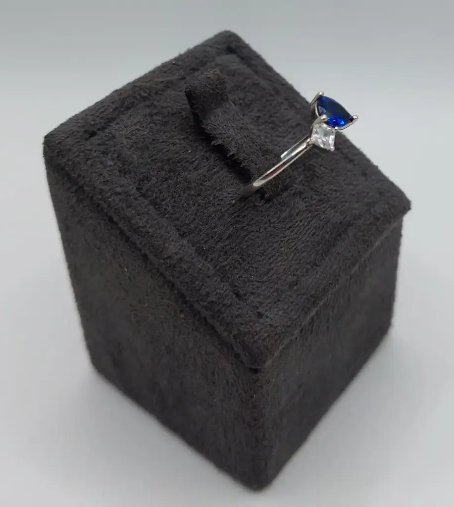 Sterling Silver Cz Ring Size O - View 3