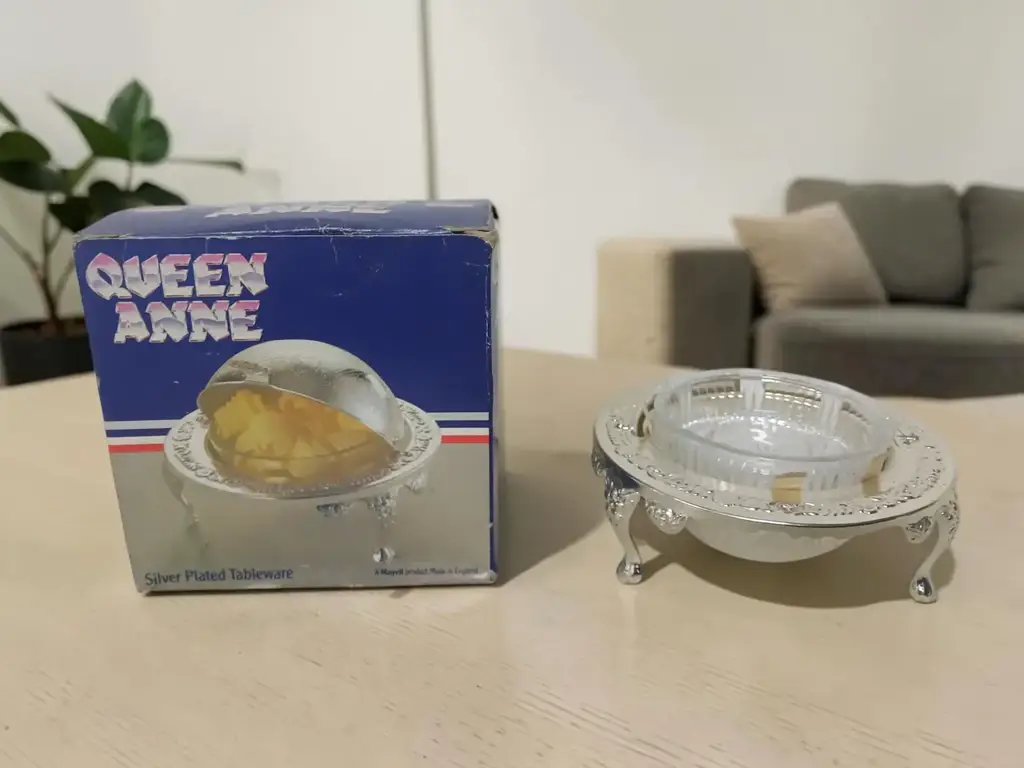 Queen Anne Silver Butter Dish