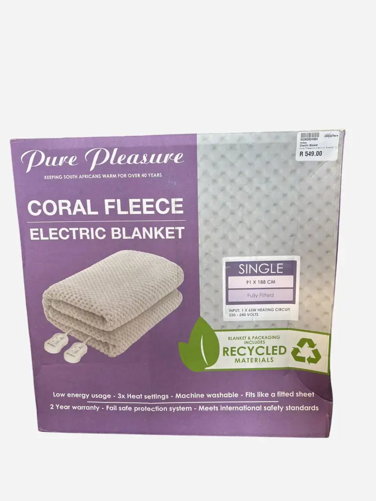 Pure Pleasure Electric Blanket - Size Single
