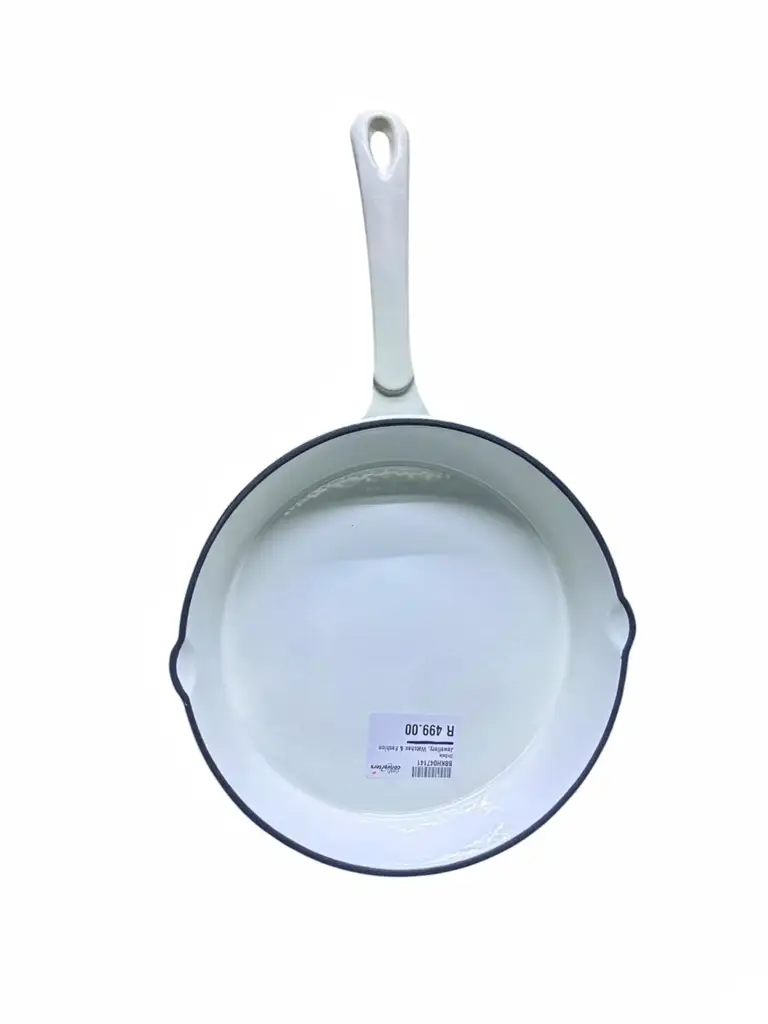 Le Morgan White Enameled Cast Iron Fry Pan