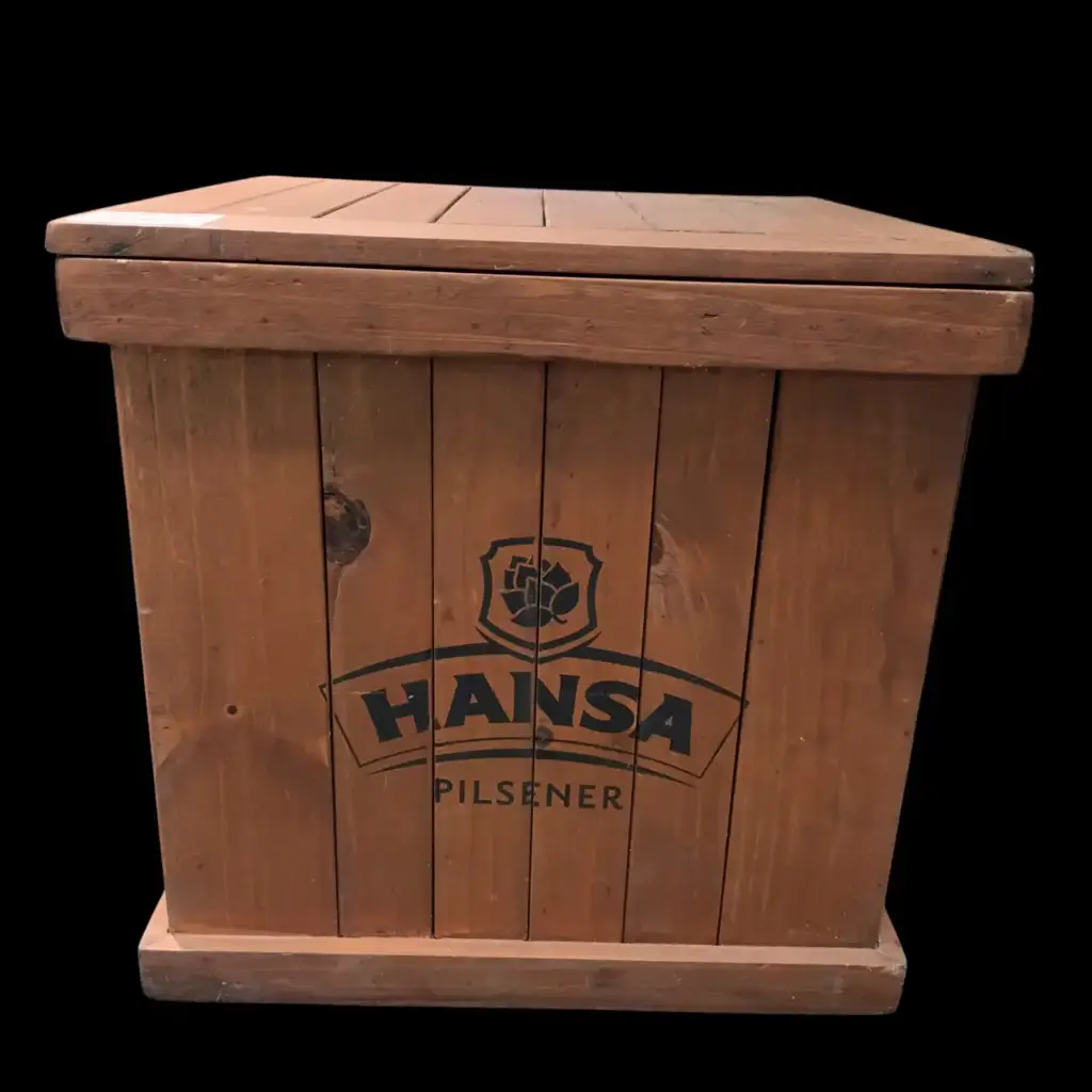 Wooden Cooler Box With Flip Lid