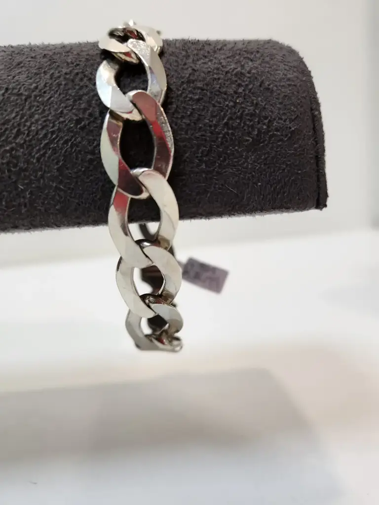 Sterling Silver Curb Link Bracelet - View 2