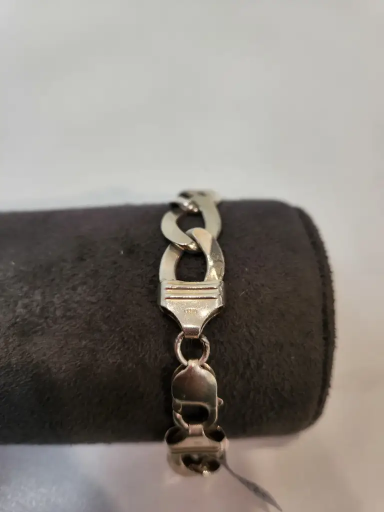 Sterling Silver Curb Link Bracelet - View 3