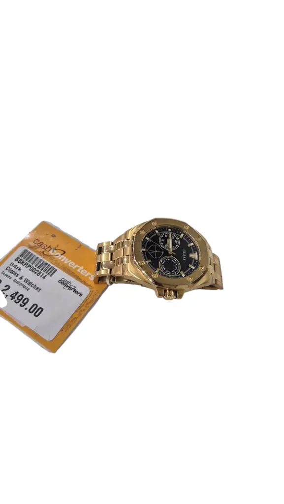 Guess Mens Gold Tone Multi-Function Watch