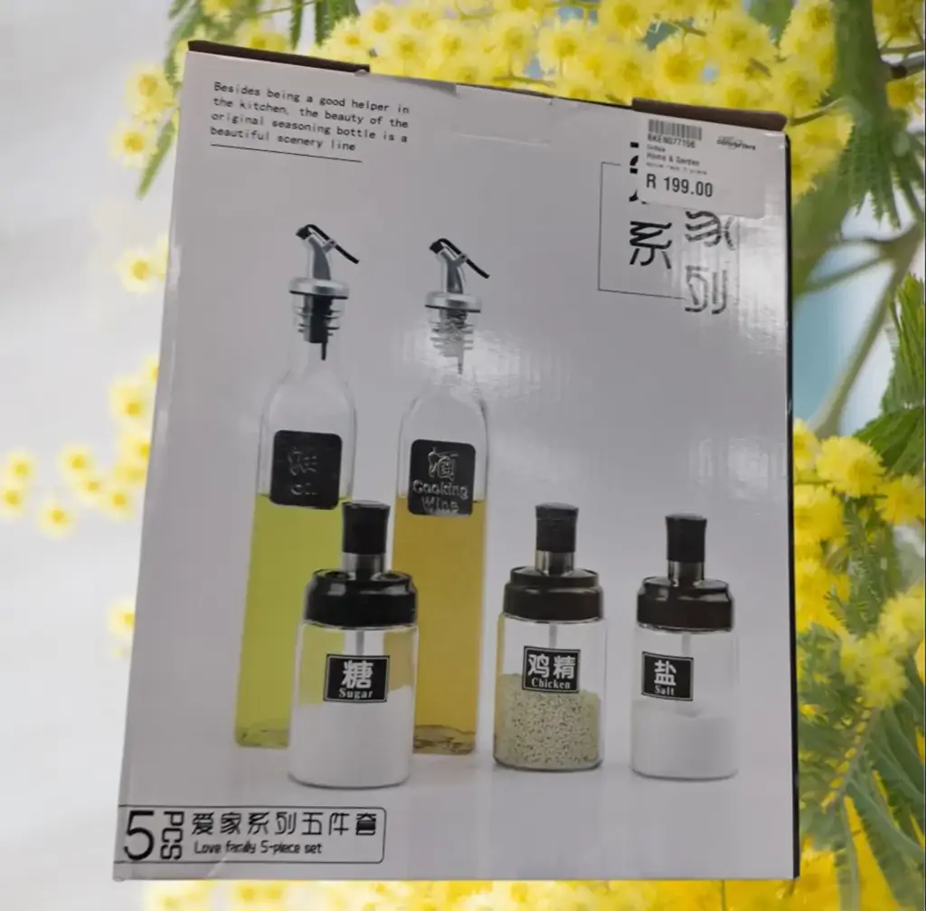 5 Piece Glass Canister Set