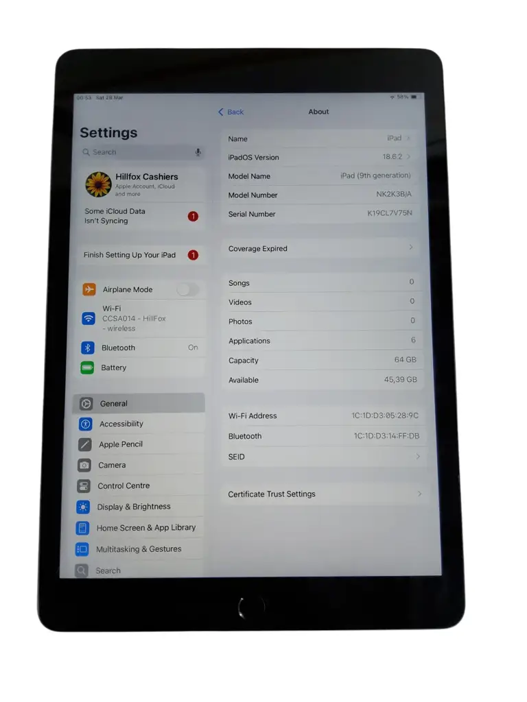 Apple Ipad 9Th Gen A2602 64Gb Wi-Fi Tablet - View 2