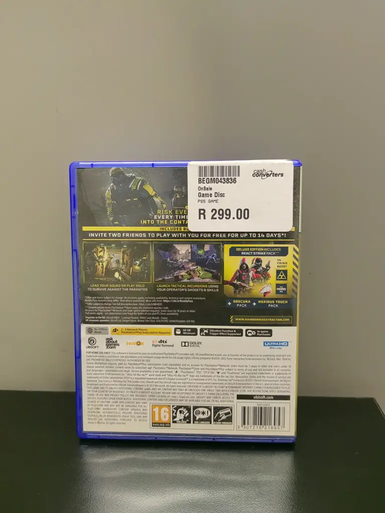 Ps5 Rainbow Six Extraction Deluxe Edition Game Disc - View 2