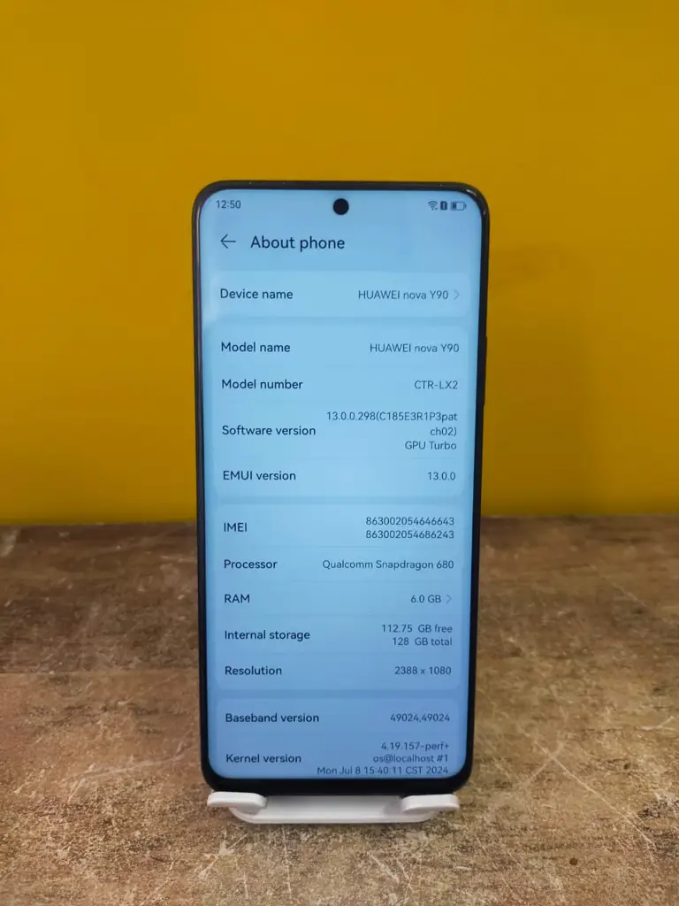 Huawei Nova Y90 Mobile Phone - View 8