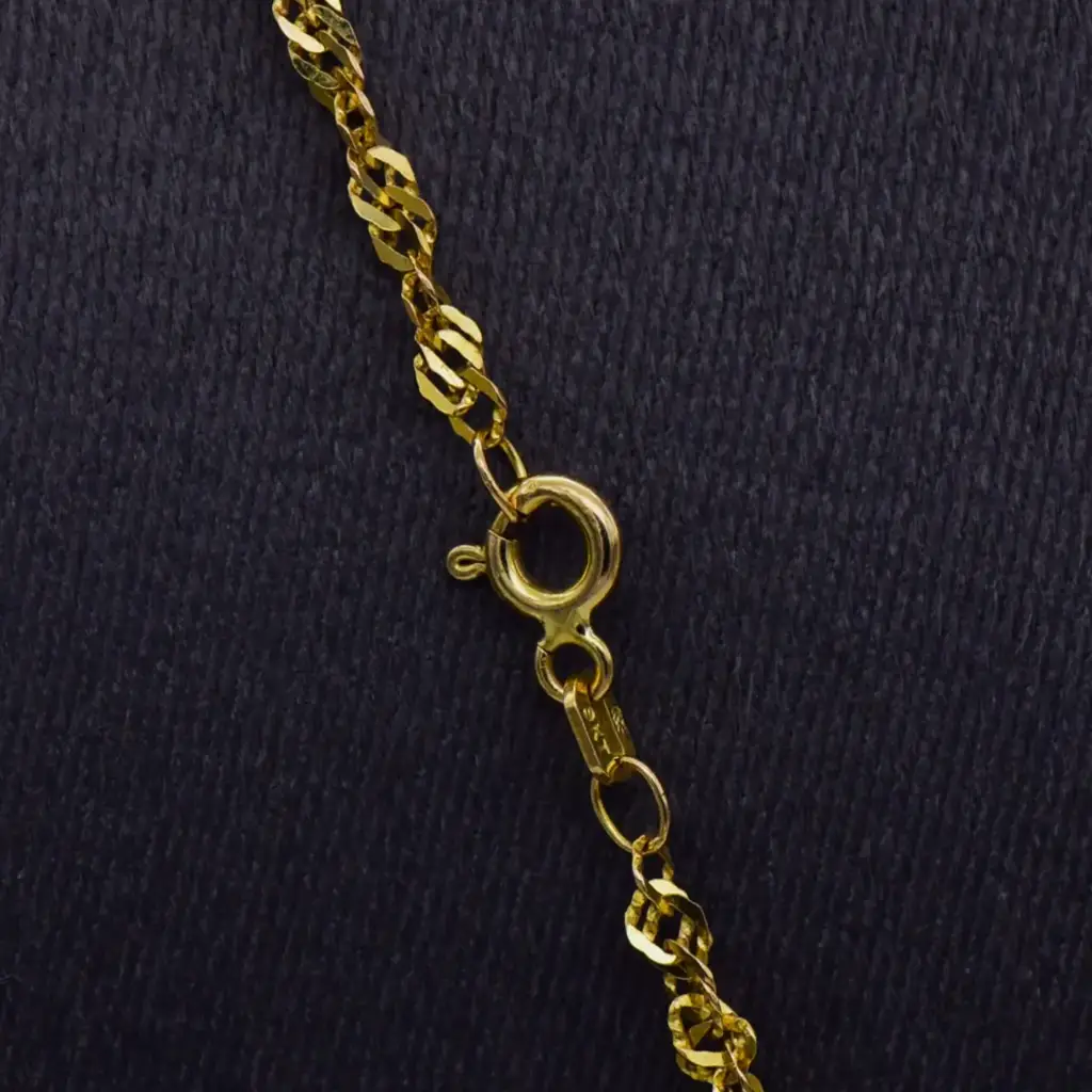 9ct & 22ct Yellow Gold Chain & Kruger Coin Pendant - View 3