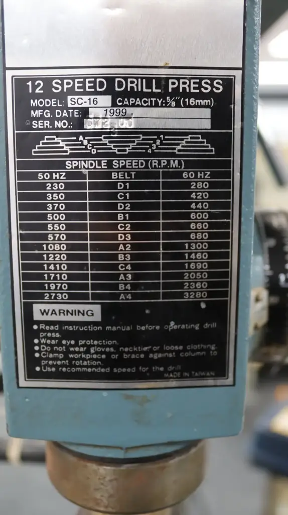 12-Speed Drill Press Model Sc-16 (16 Mm Capacity) - View 3