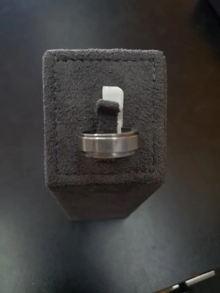 Silver Ring Vove Writing - View 2