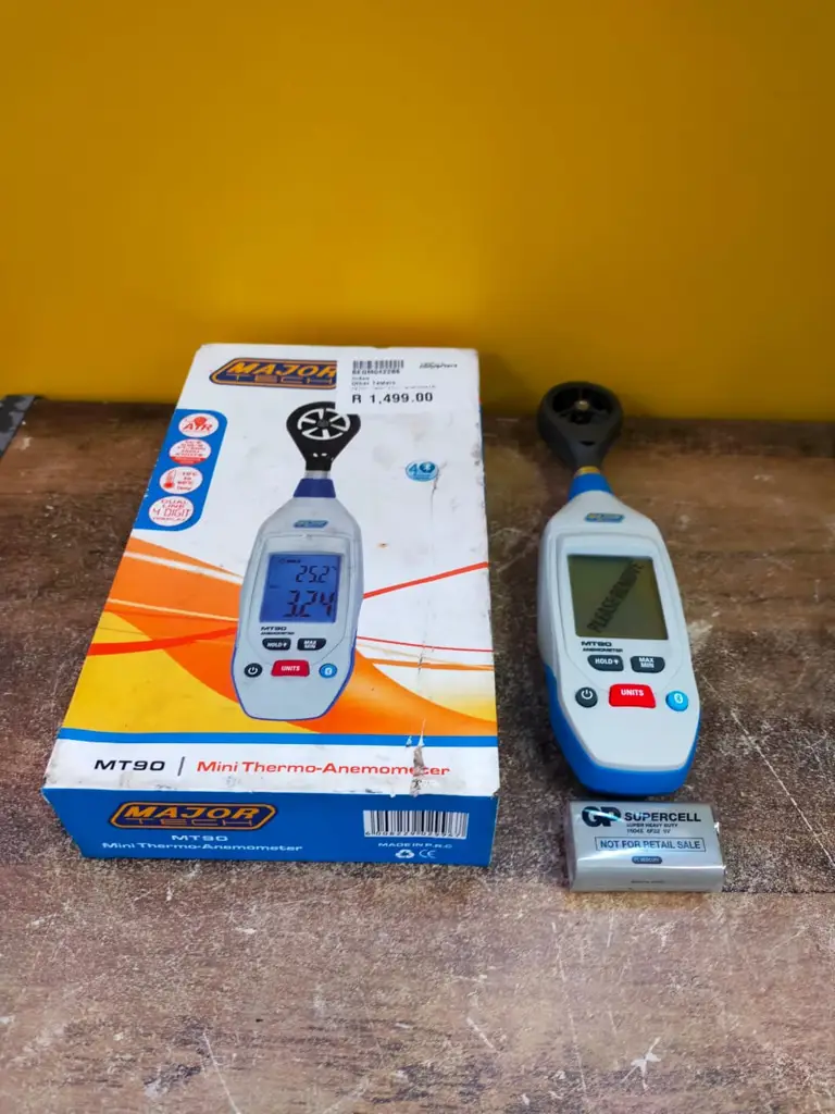 Major Tech Mt90-Mini Bluetooth Thermo Anemometer/ Thermometer (Blue) - View 2