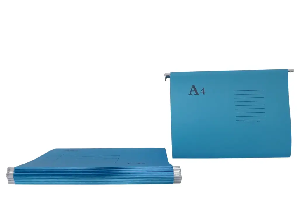 Files Foolscap File O Flex Suspension Files With Flexi Tabs And Inserts - Blue, 25 Pc - View 3