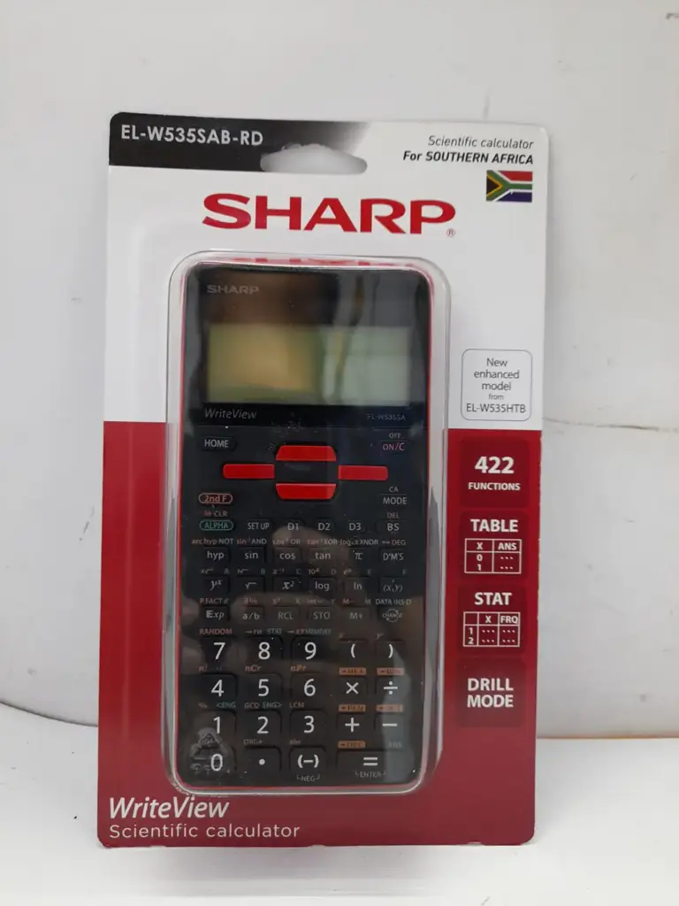 Sharp El-W535sab Red Writeview Scientific Calculator