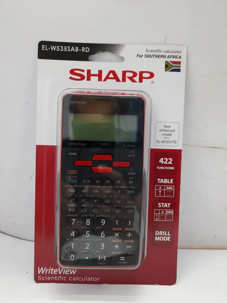 Sharp El-W535sab Red Writeview Scientific Calculator