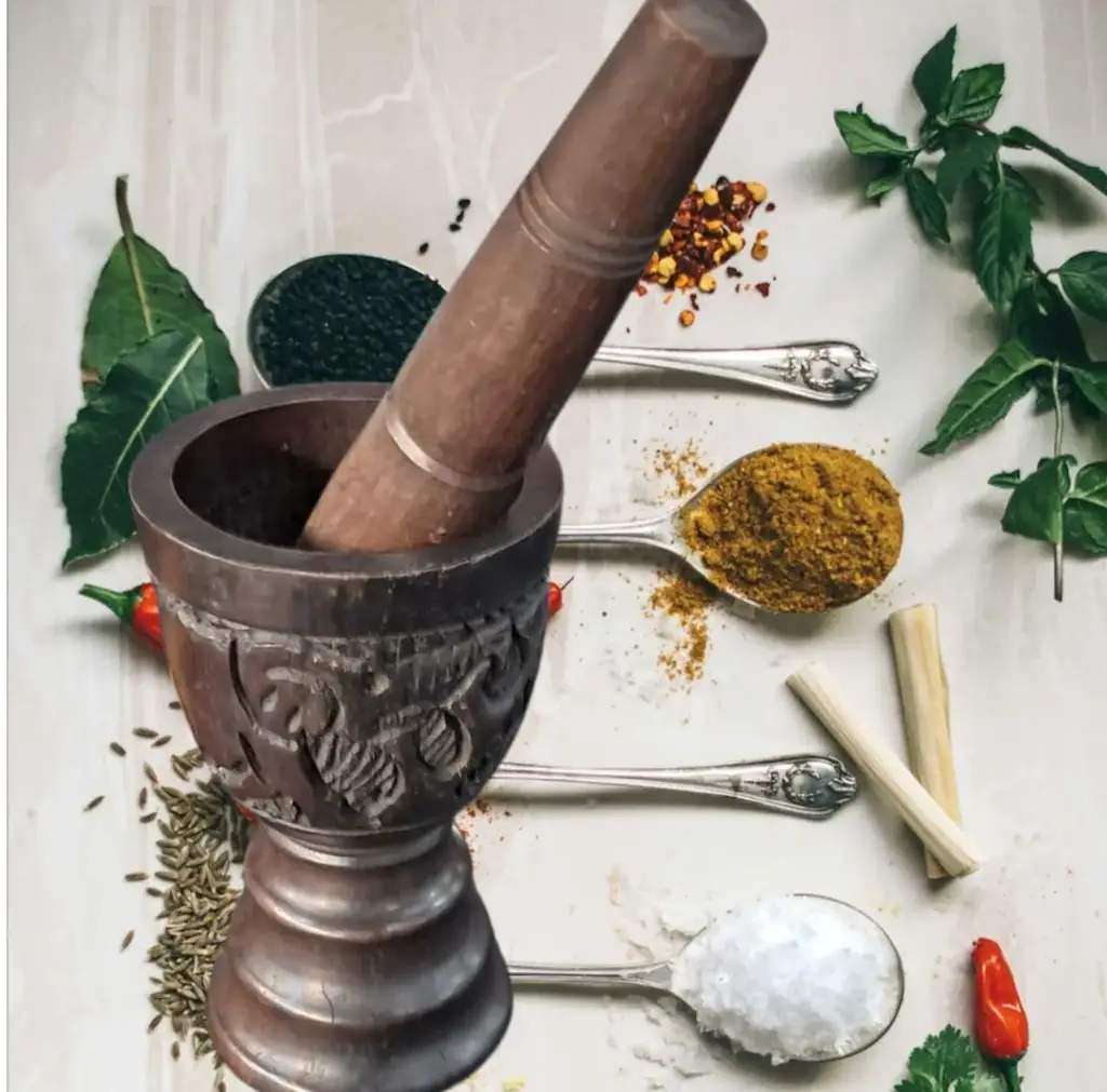 Wooden Mortar And Pestle Set