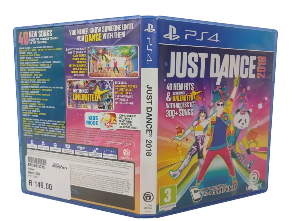 Playstation 4 Just Dance 2018 Game Disc - View 2