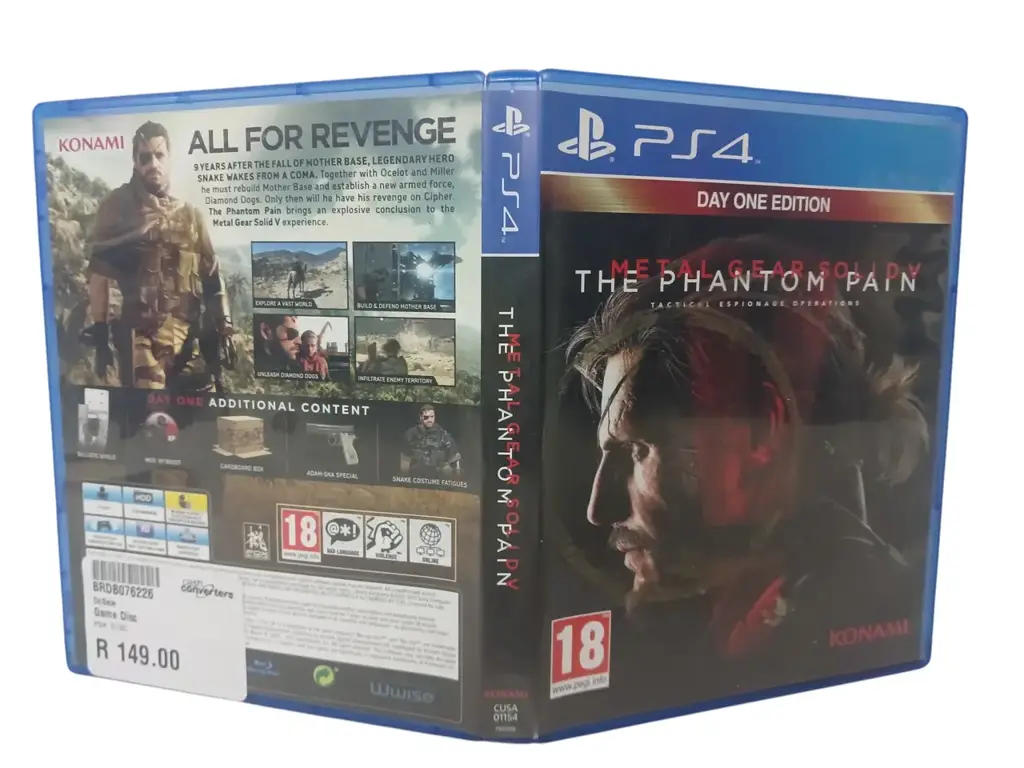 Playstation 4 Metal Gear Solid V: The Phantom Pain Game Disc - View 2