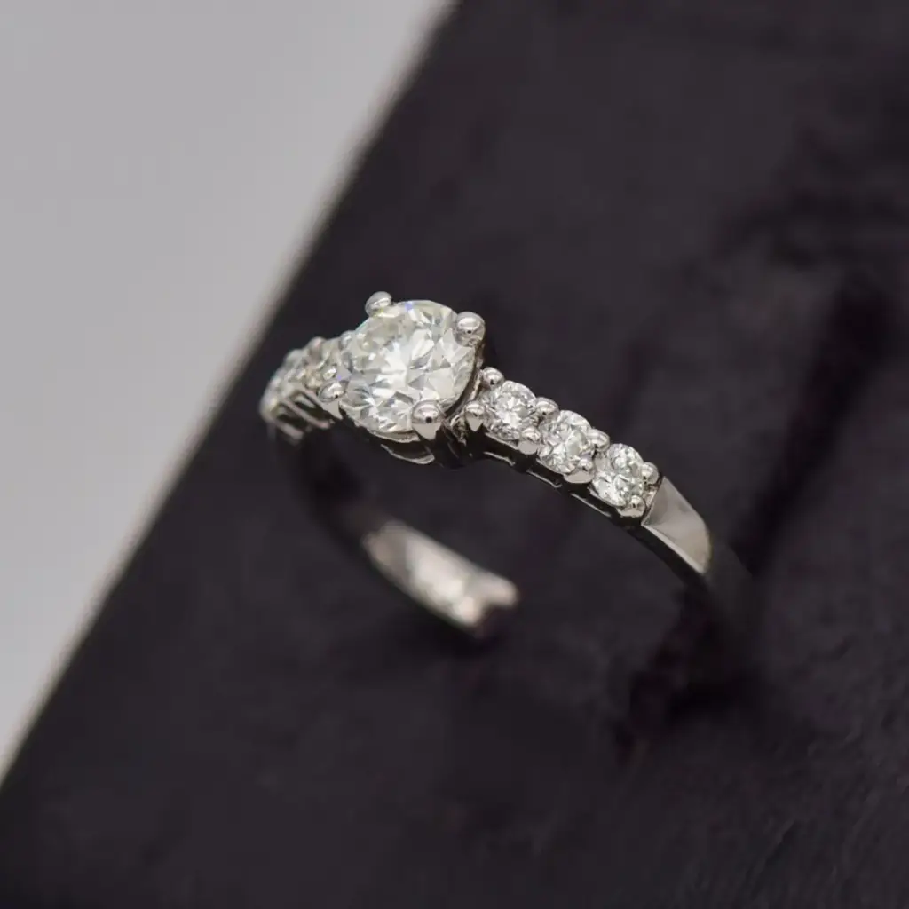18ct White Gold Engagement Ring - View 3
