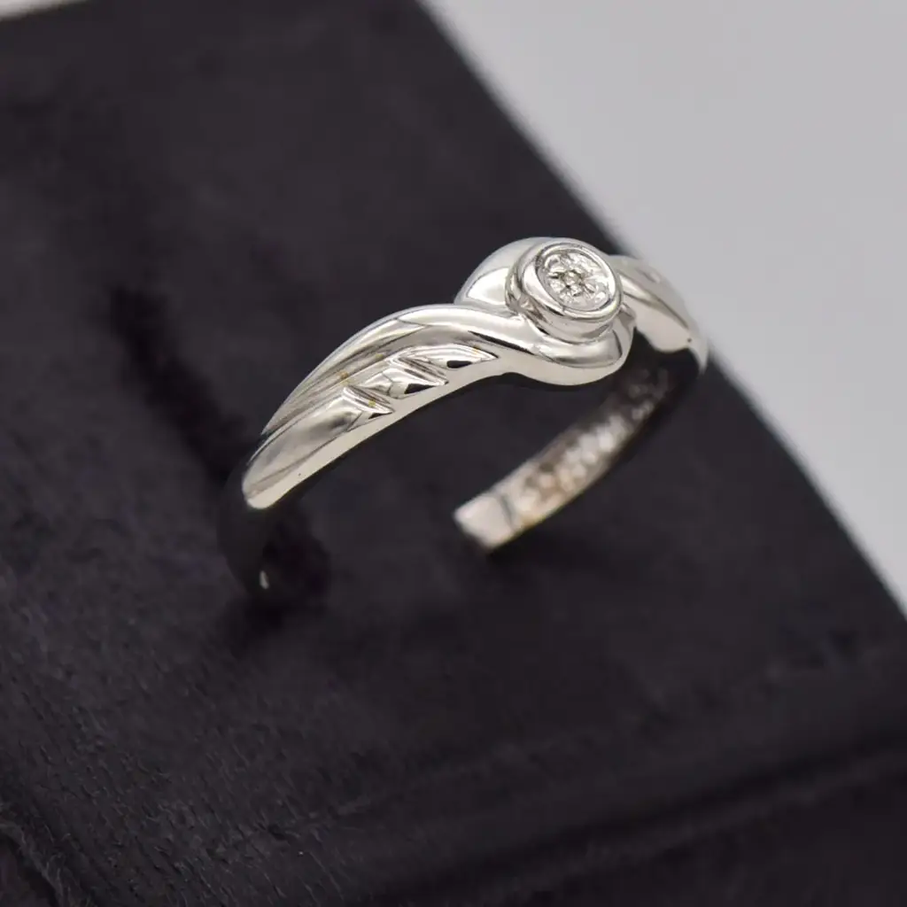 9ct White Gold Dress Ring - View 2