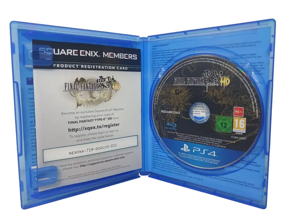 Final Fantasy Type-0 Hd Game Disc