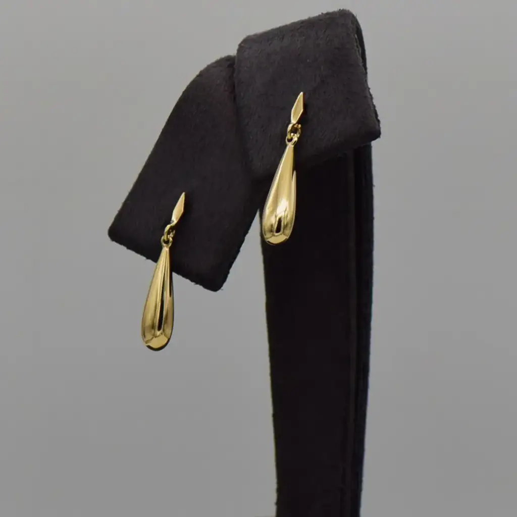 9ct Yellow Gold Teardrop Earrings