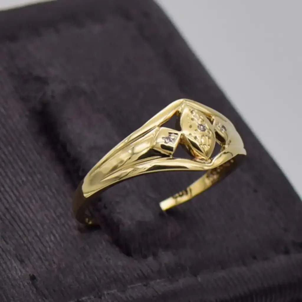 9ct Yellow Gold Dress Ring - View 2