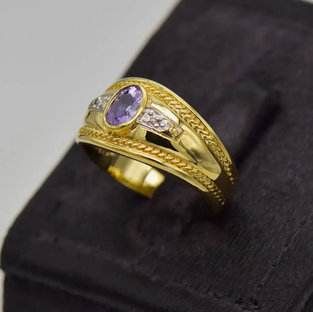 9ct Yellow Gold Dress Ring - View 7