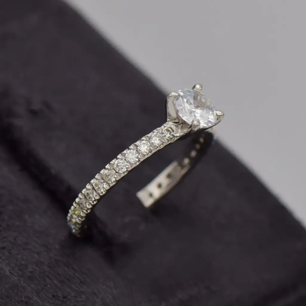 9ct White Gold Dress Ring - View 2