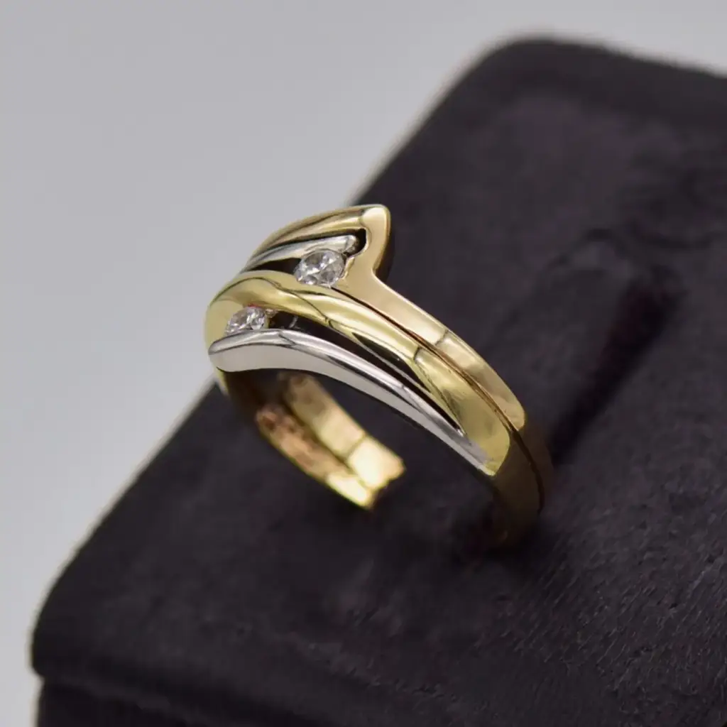 9ct Two-Tone Dress Ring - View 2