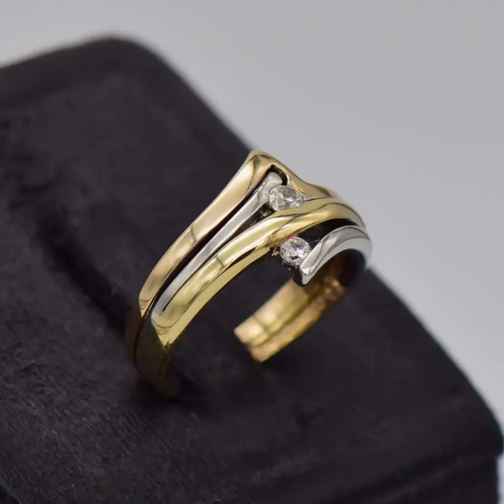 9ct Two-Tone Dress Ring - View 3