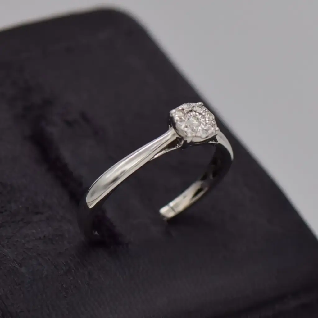 9ct Yellow Gold Engagement Ring - View 2