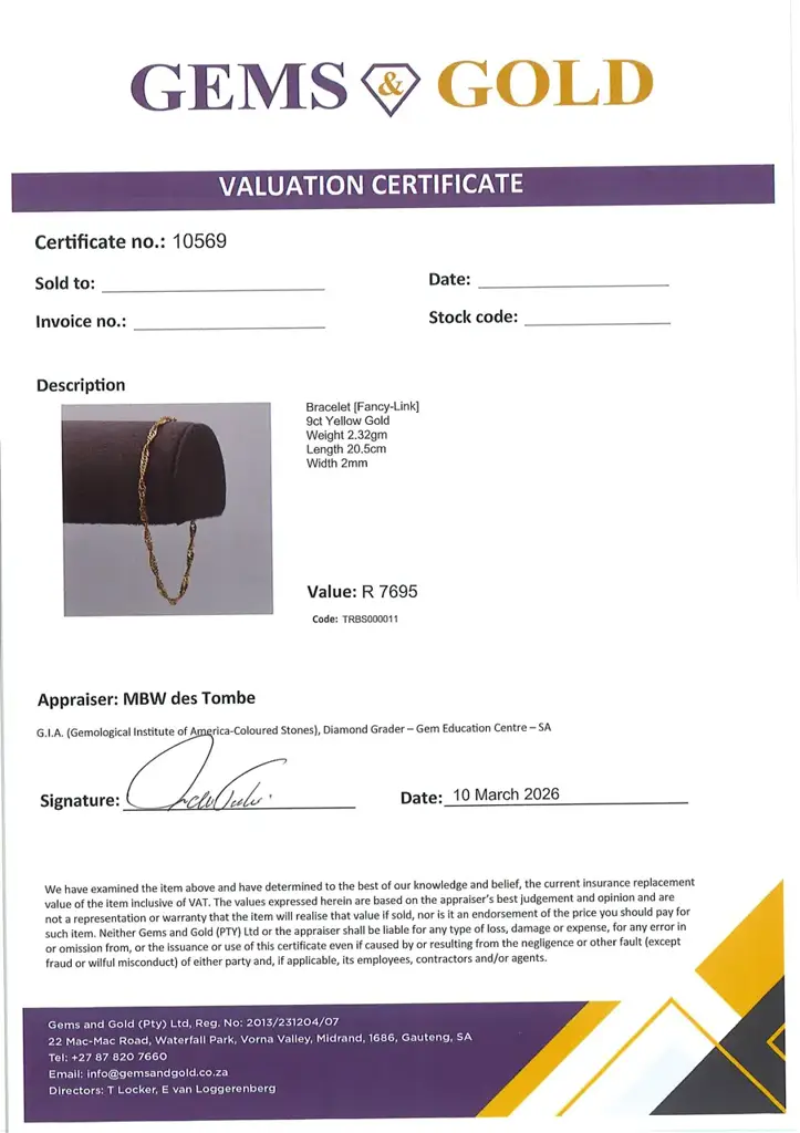 9ct Yellow Gold Bracelet Fancy-Link - View 2