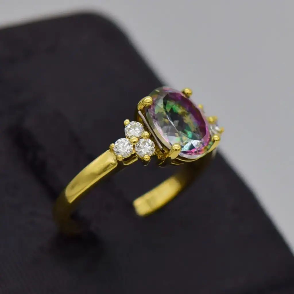 18ct Yellow Gold Dress Ring - View 2
